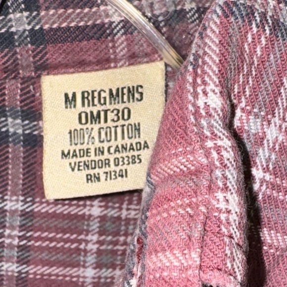 L.L. BEAN Men's Long Sleeve Faded Red Plaid Button Down Shirt Medium - Picture 4 of 7